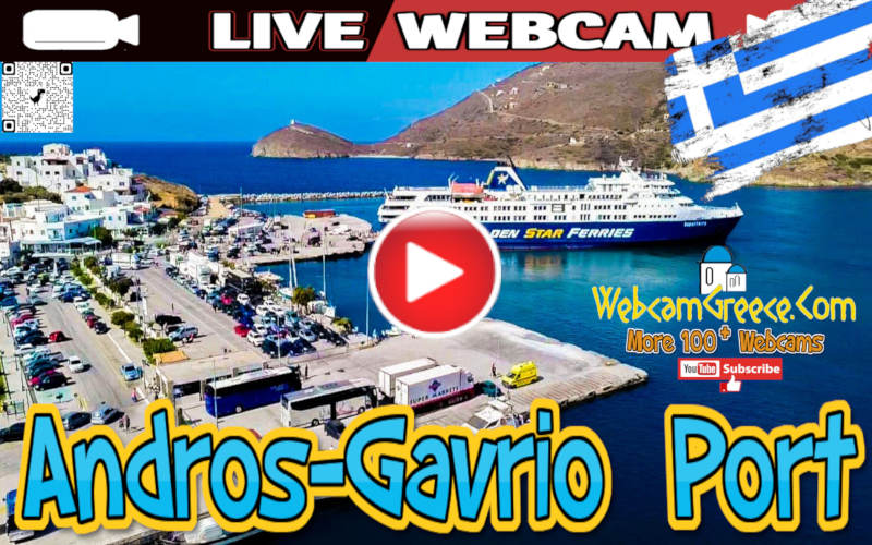 □Live Webcam Gavrio Ferry Port  , Andros/Άνδρος
